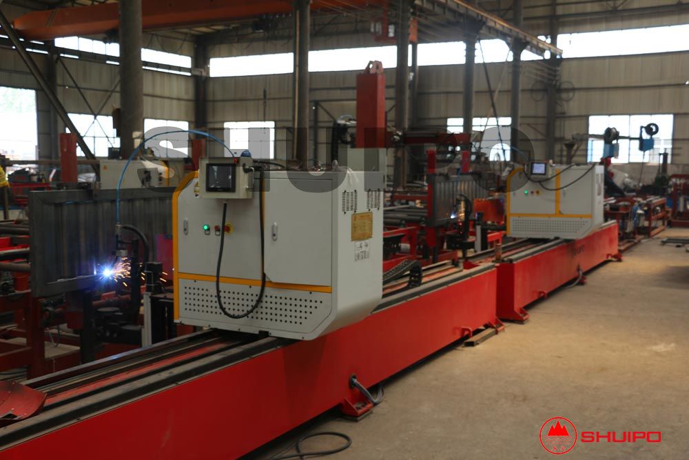 Special column board welding intelligent production line